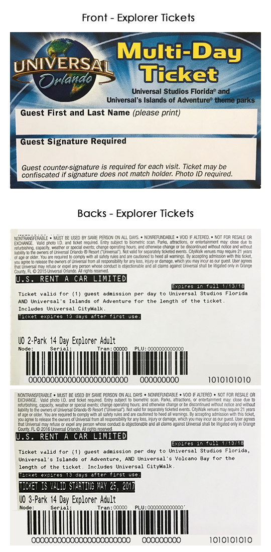 Explorer Tickets 